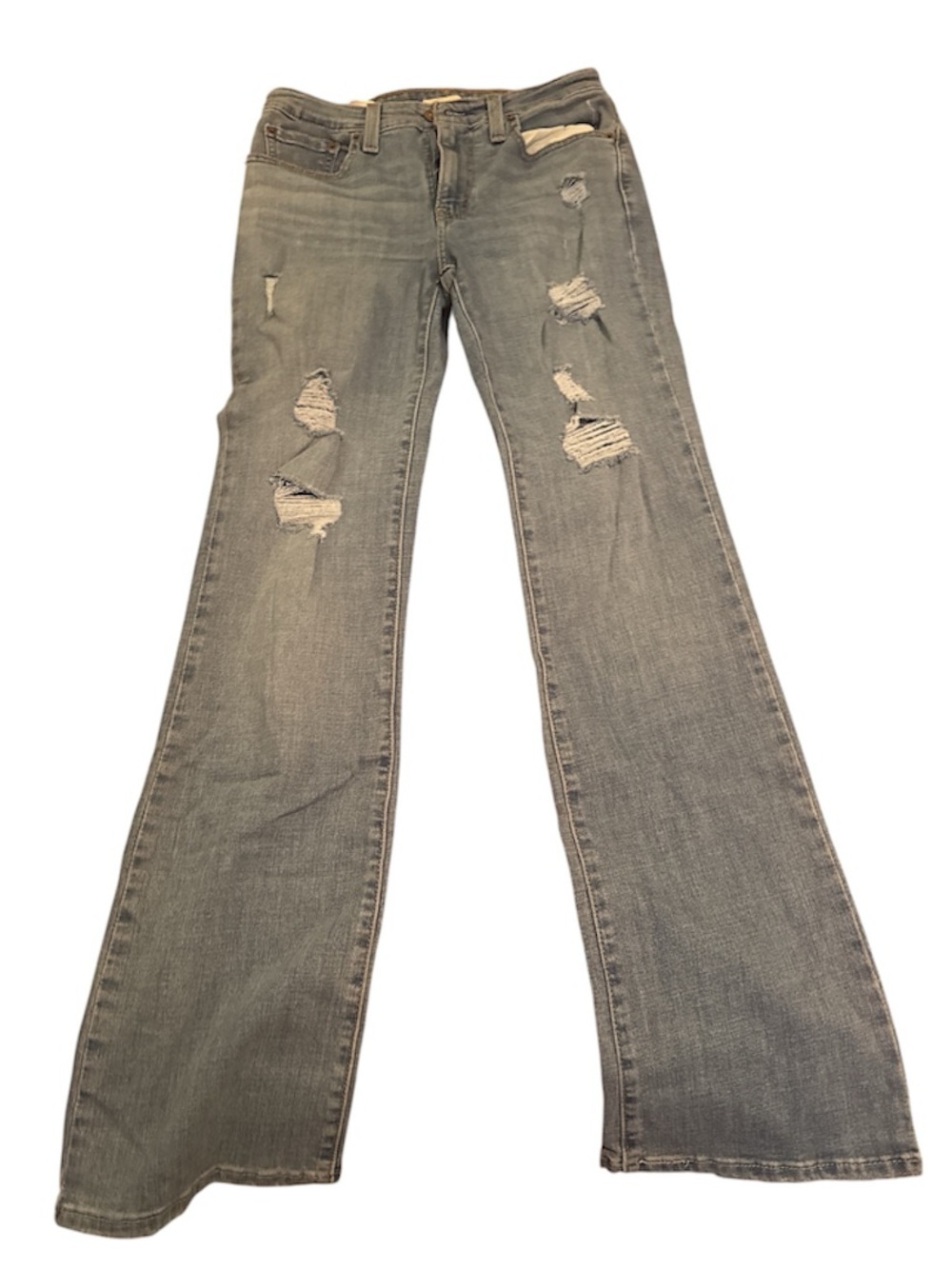 Levi's Women's Distressed Flare Jeans - Gray Blue